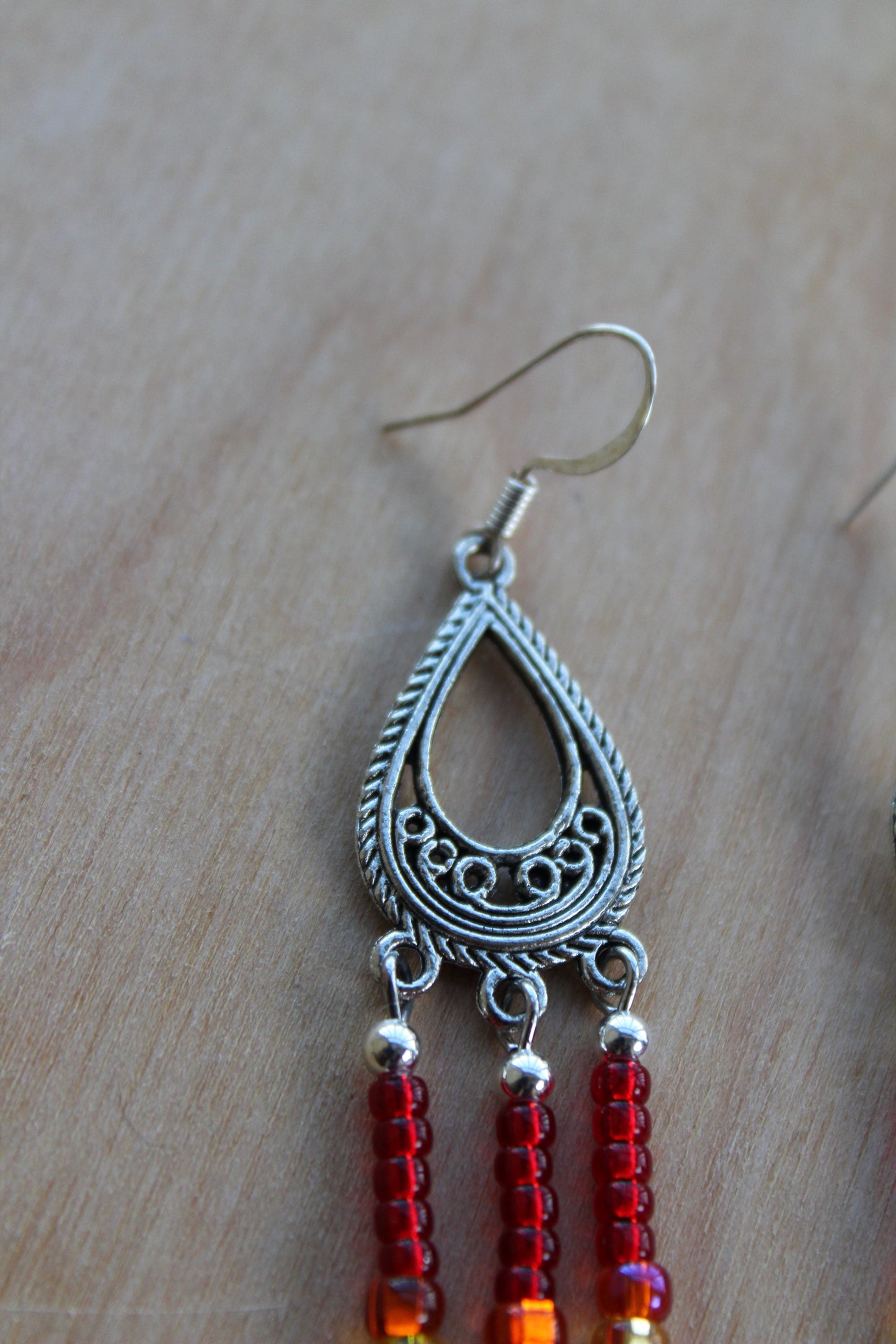 Beaded Fire Earrings