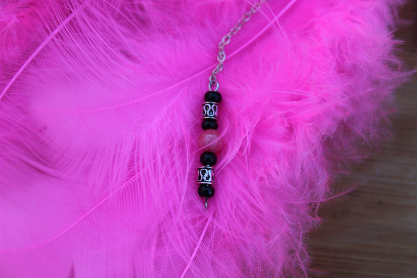 Pink Feather Earrings