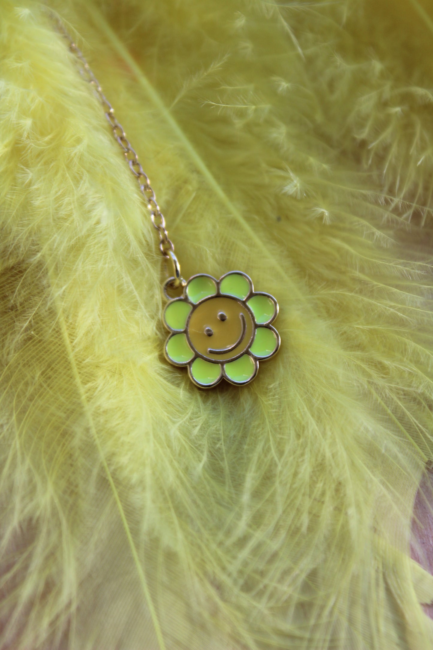 Yellow Smiley Feathers