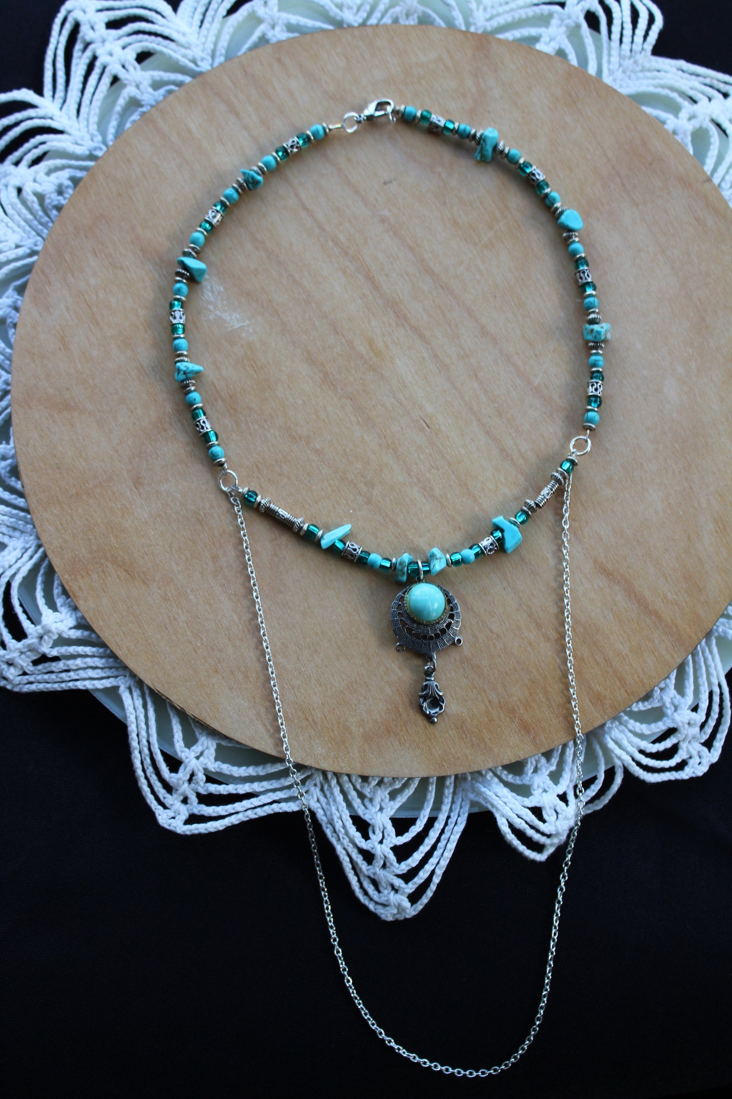 Turquoise Double Chain Necklace