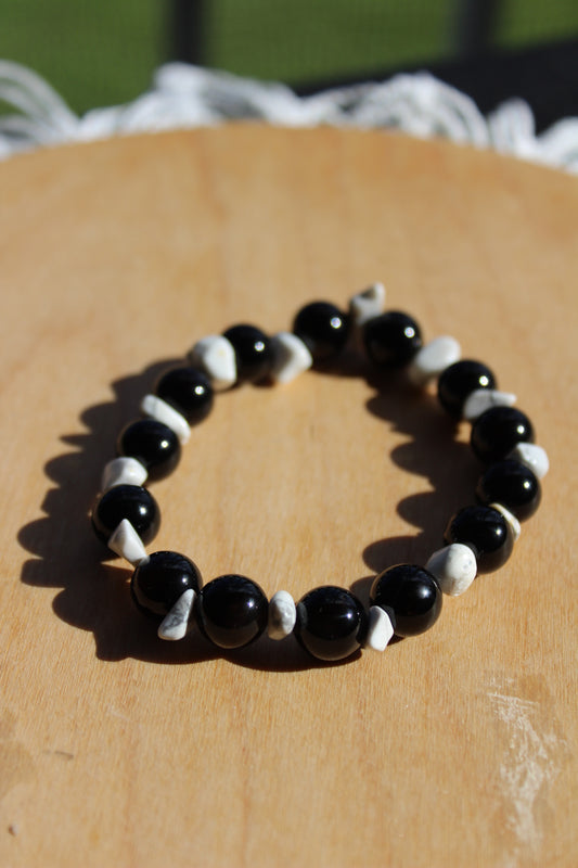 Black Agate & Howlite