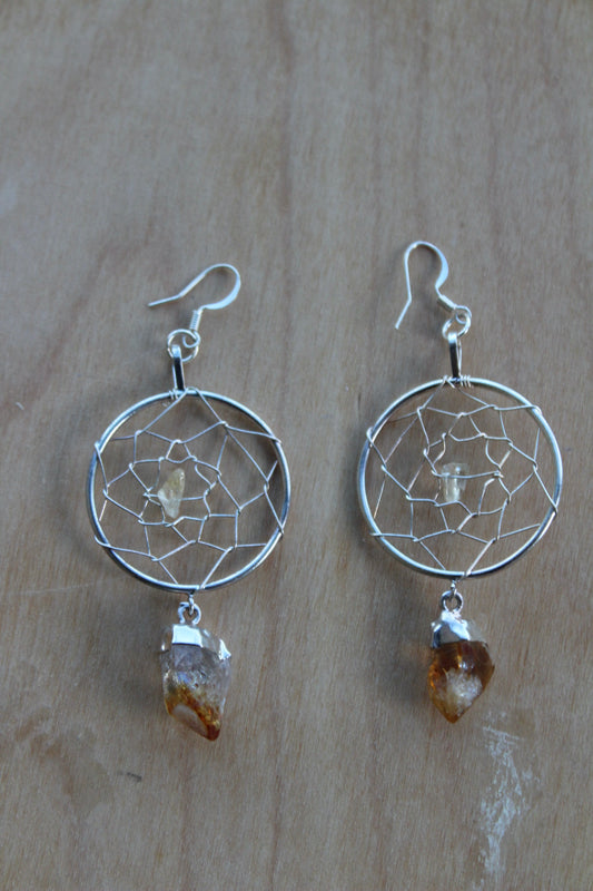 Citrine Dream Catcher Earrings