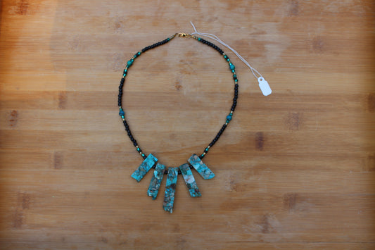 Chrysocolla Crystal Necklace