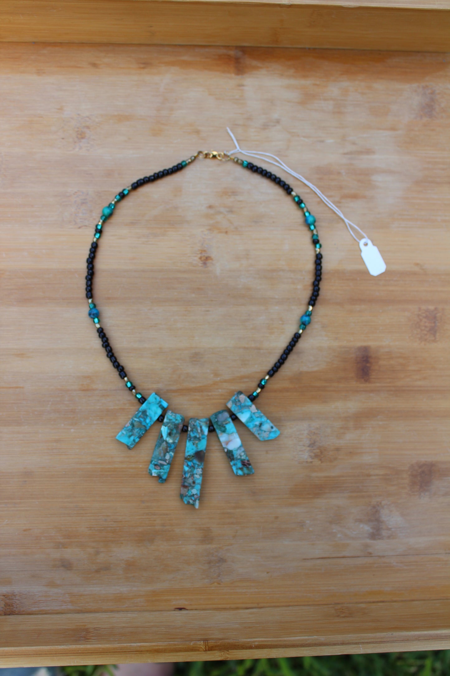 Chrysocolla Crystal Necklace