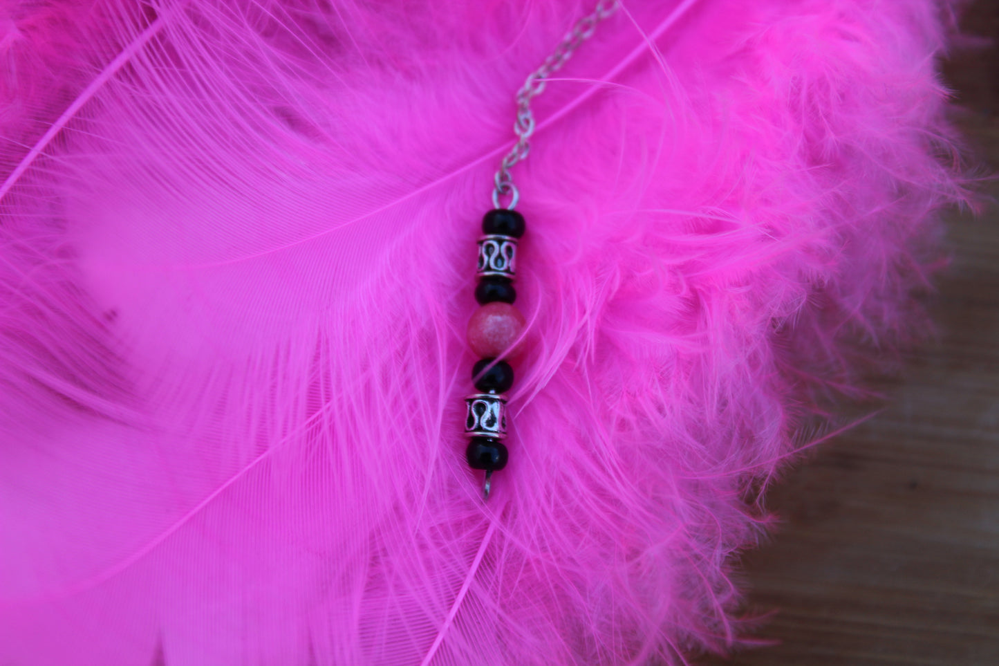 Pink Feather Earrings