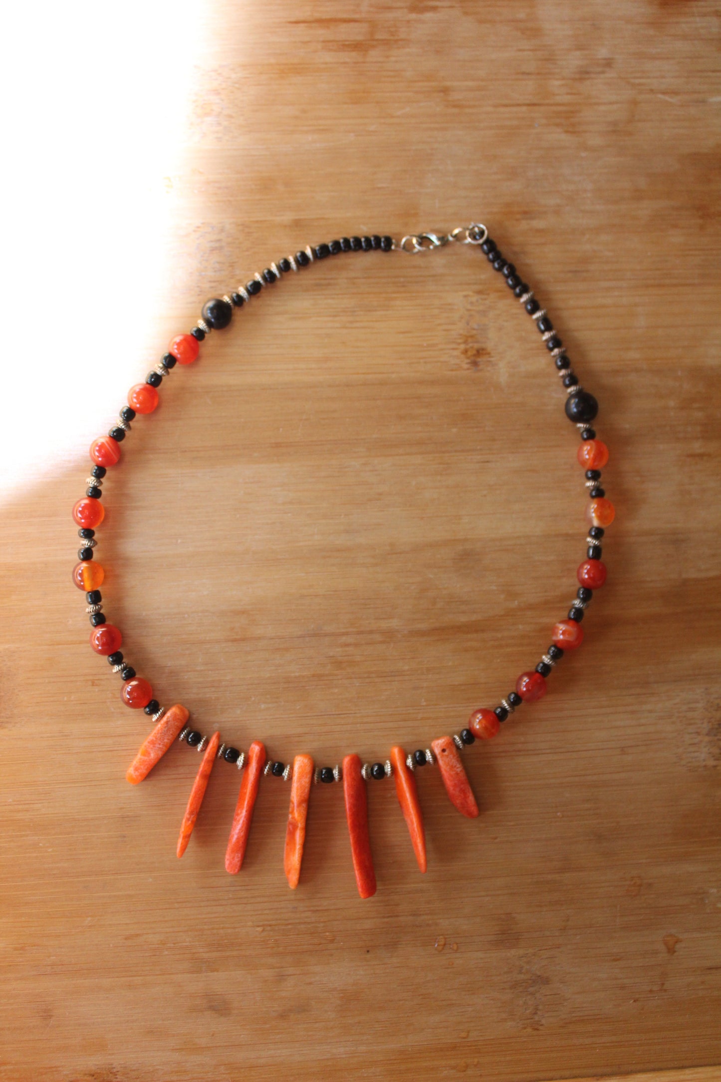 Carnelian and Coral Necklace