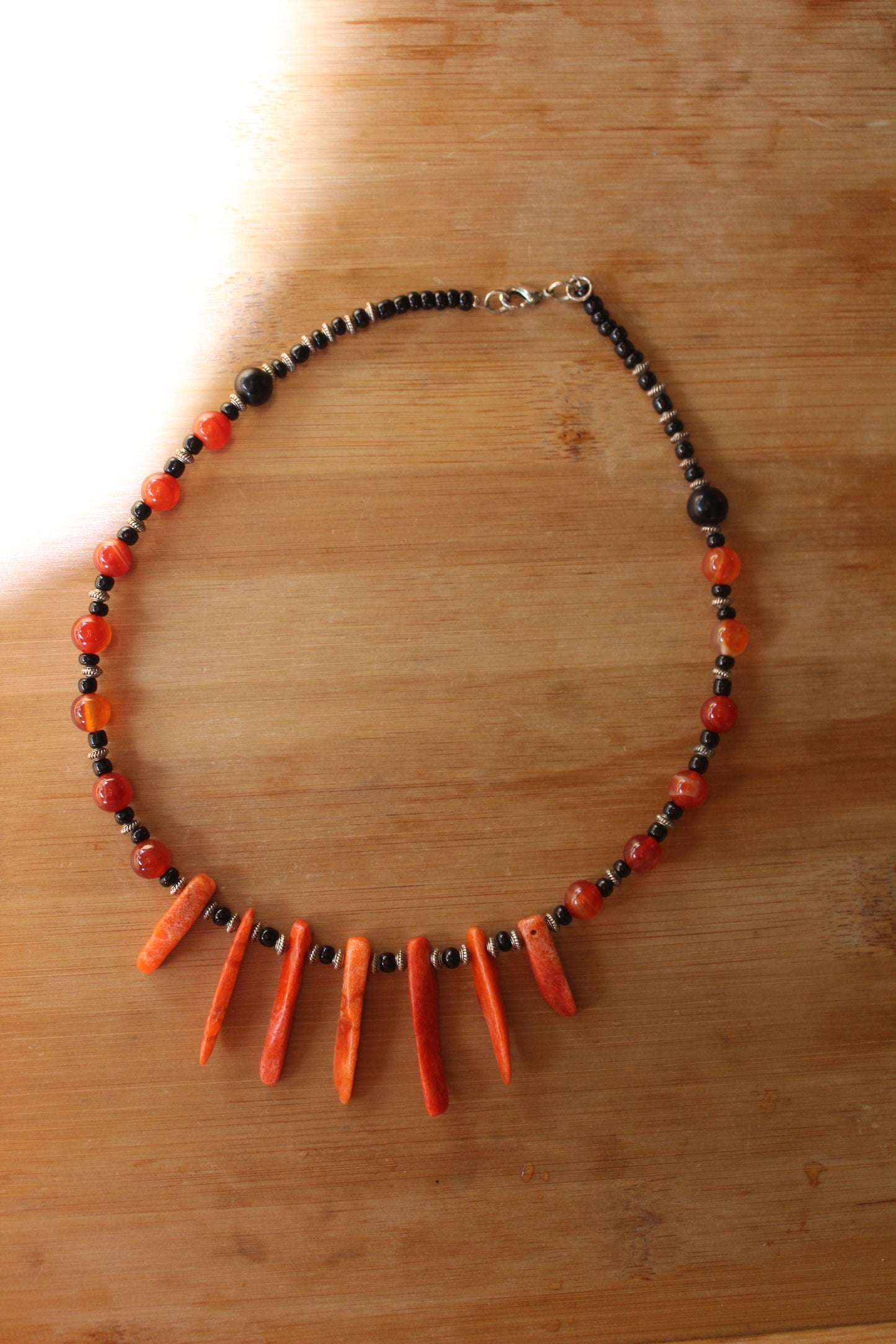 Carnelian and Coral Necklace