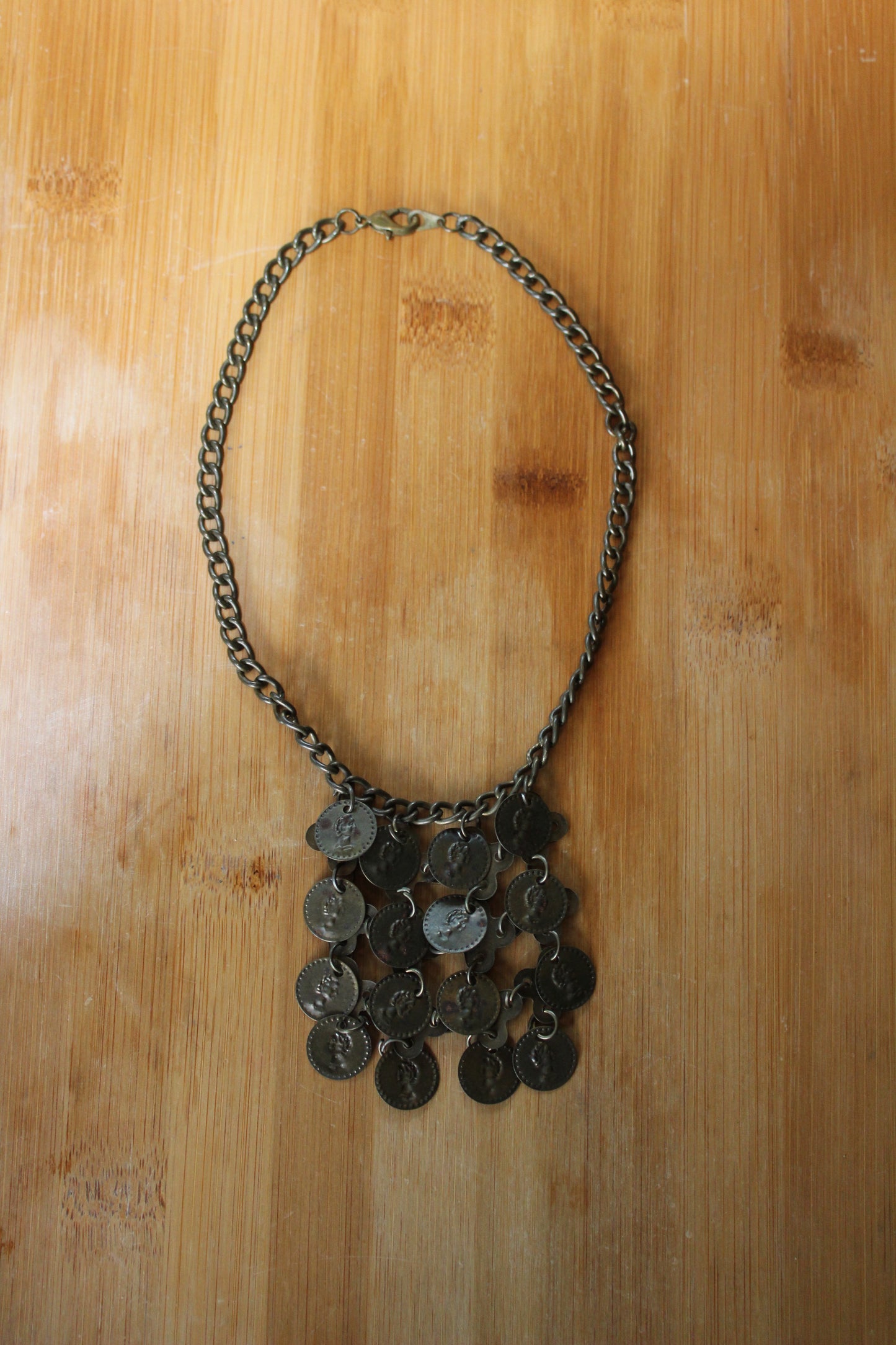 Vintage Copper Coin Necklace