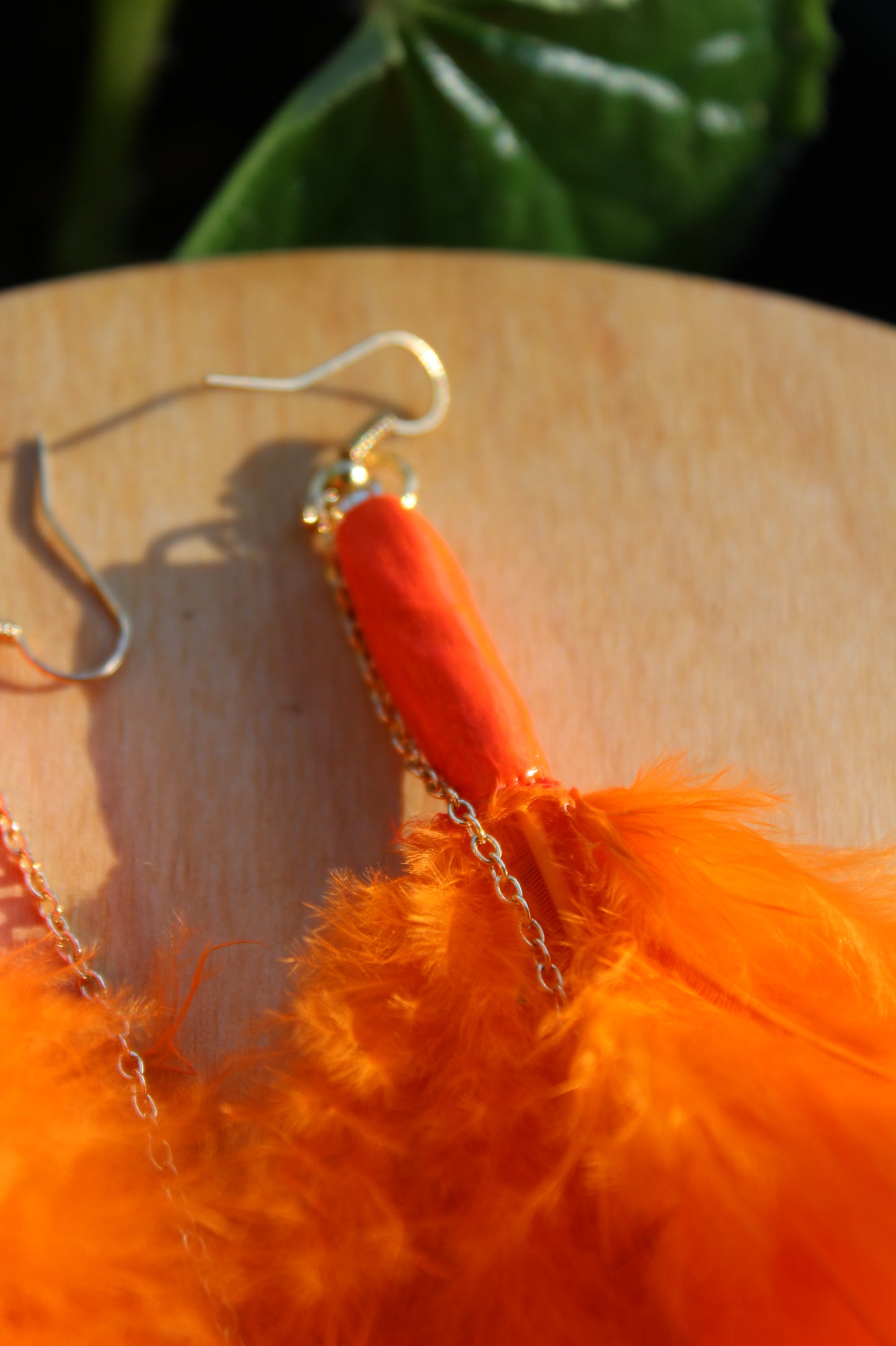 Orange Smiley Feathers